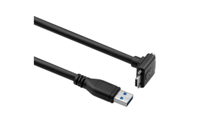 USB 3 standard cable, vertical angled, screwable, 3/5 m